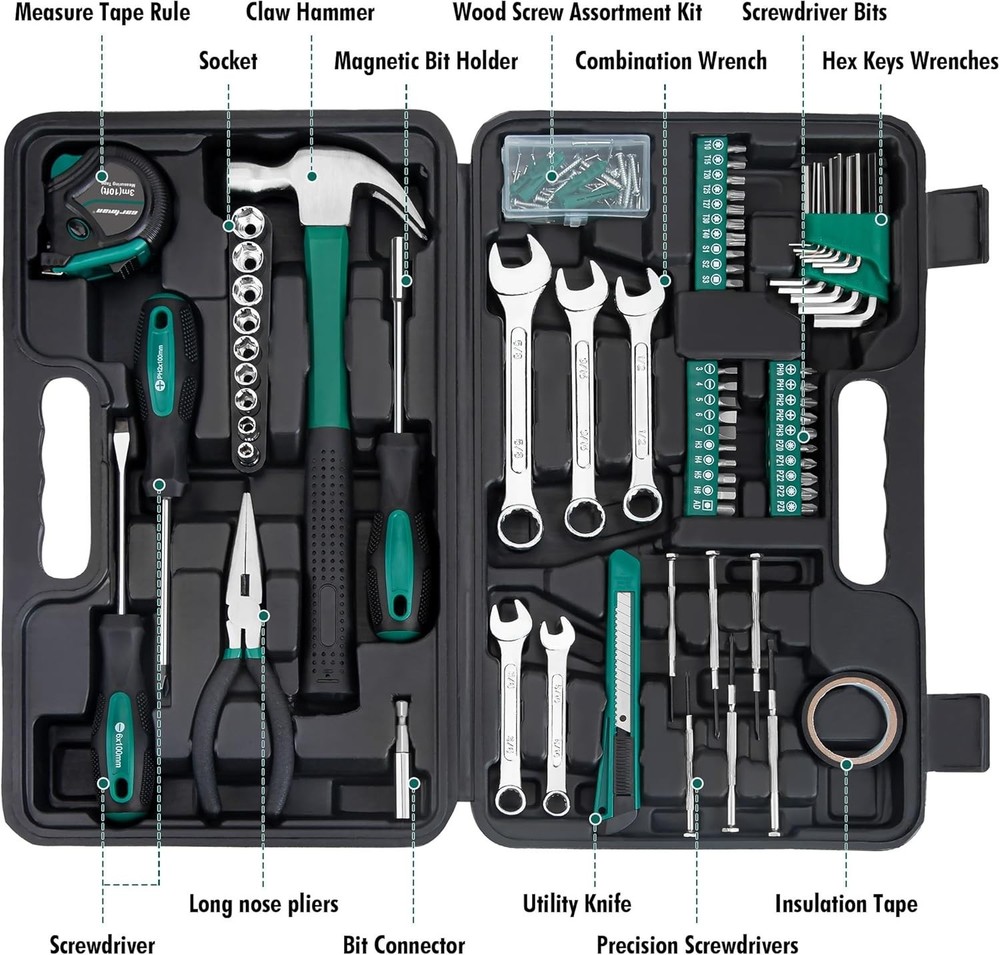 Tool Set 148 Piece Automotive and Household Perfect for Car Enthusiasts and DIY