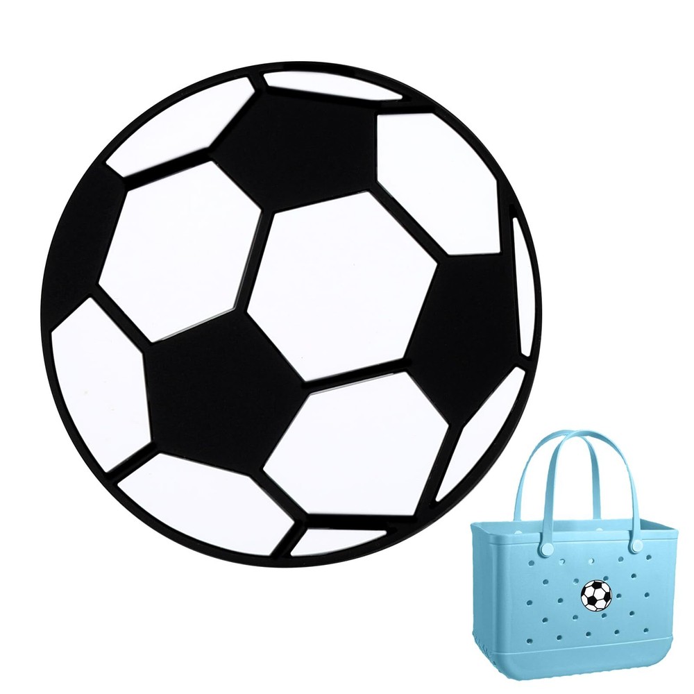 ZEOXUER Soccer-Themed PVC Rubber Bogg Bag Charms Accessories