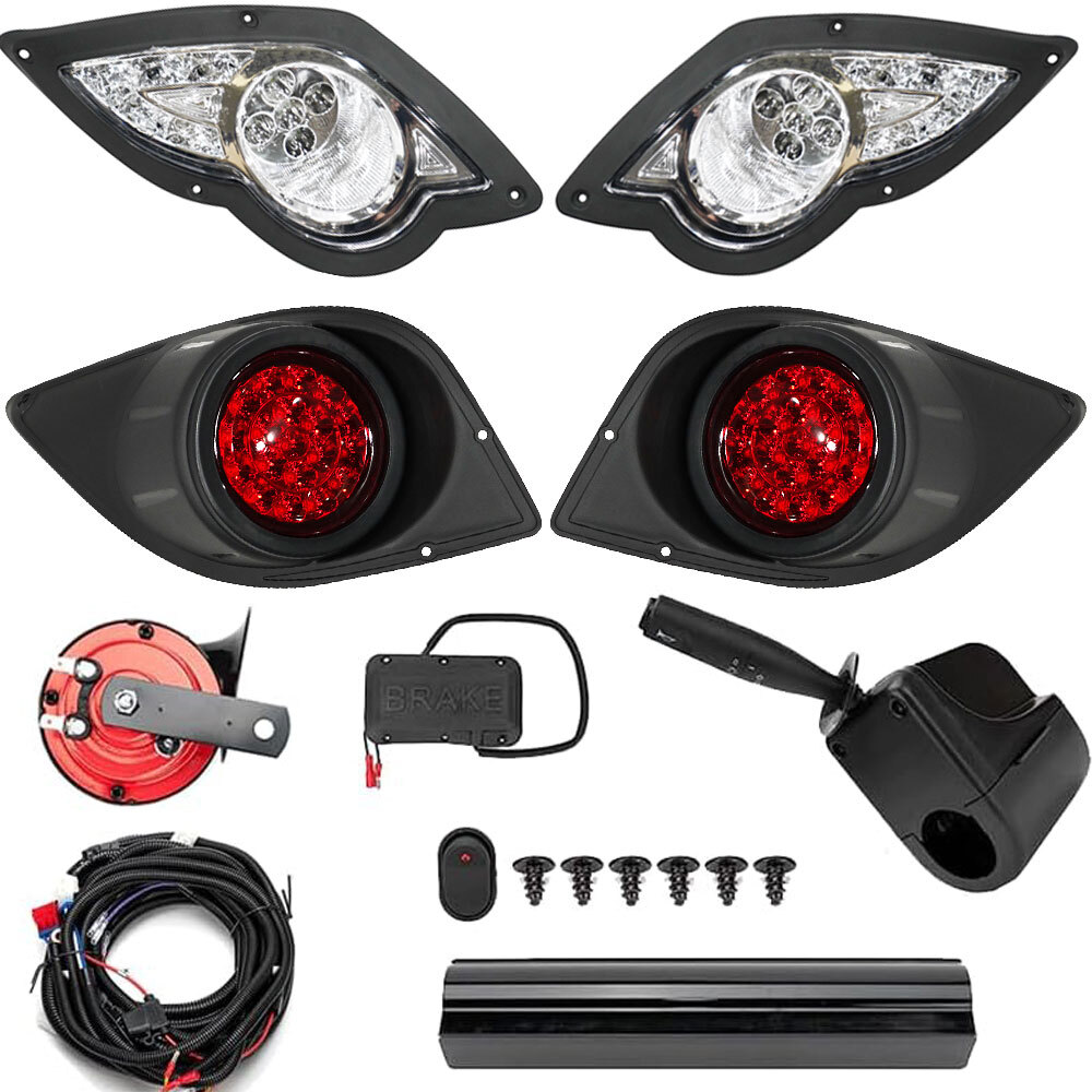 Full LED Headlights and Taillights for Yamaha G29 YDR Drive Golf Cart 2007-2016-image