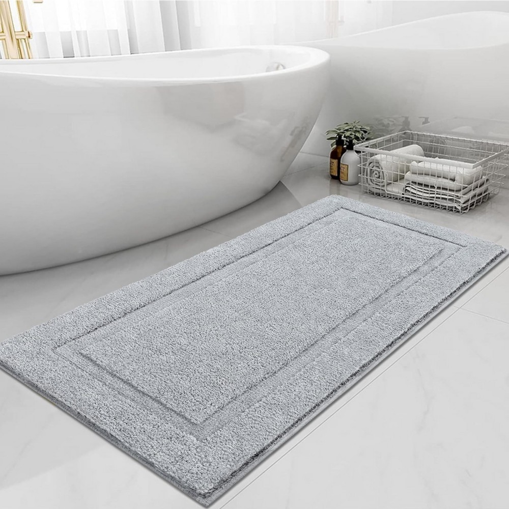 Super Soft Non-Slip Washable Bathroom Rug Runner 20x47 Inch Long Bath Mat