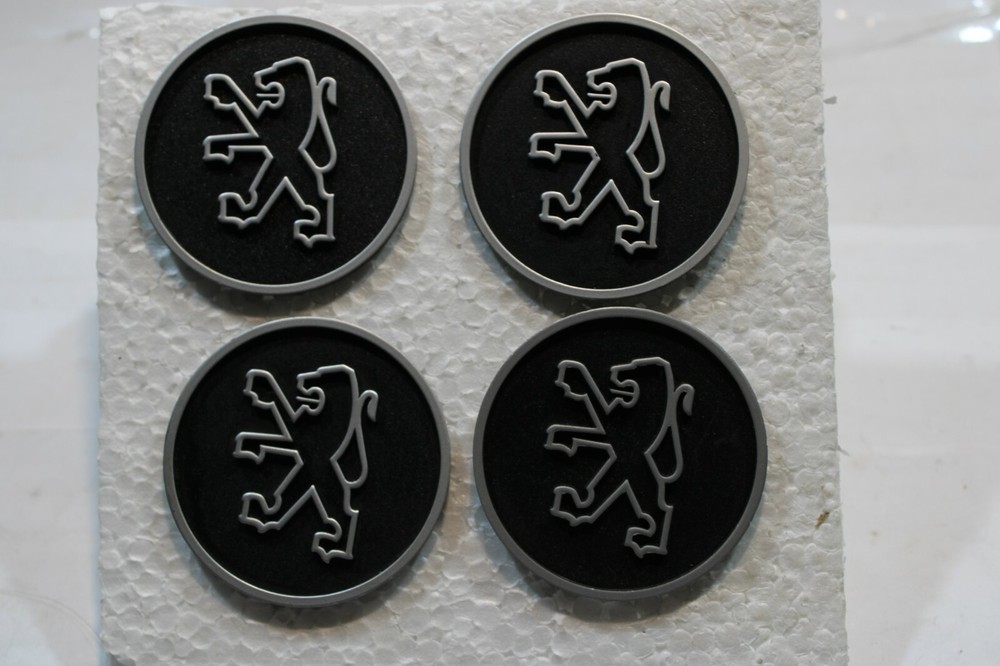 Peugeot Vintage Car Hubcap 57mm Silver Alloy Cover Original Style