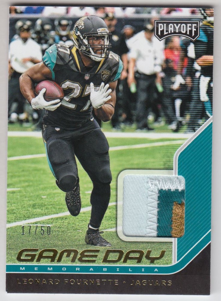2018 Playoff Game Day Memorabilia Prime #10 Leonard Fournette Jersey /50-image