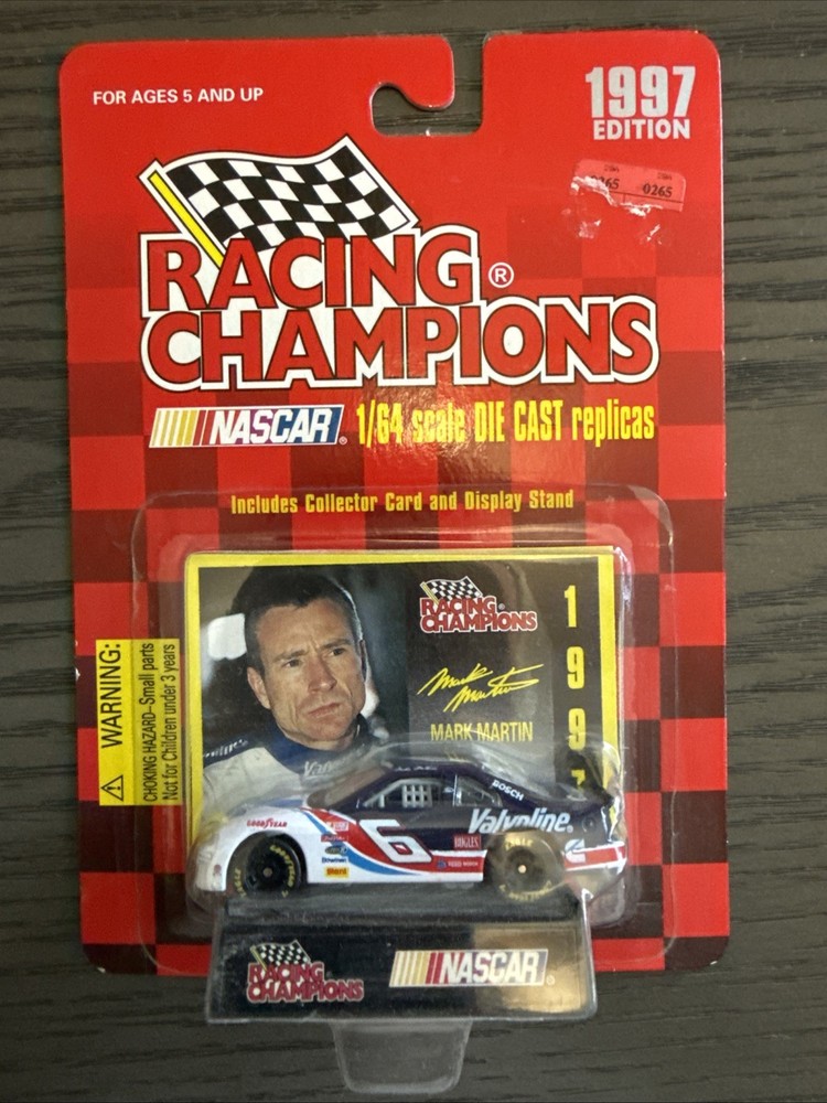Mark Martin mini Bobble Head & Racing Champions 1997 Edition Nascar Car 1/64 #6