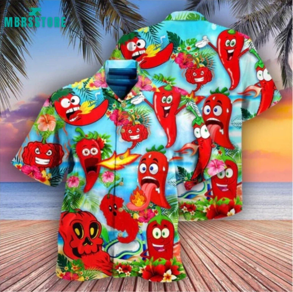 Funny Chili Peppers 3D Hawaii Shirt All Over Print US Size Best Deal