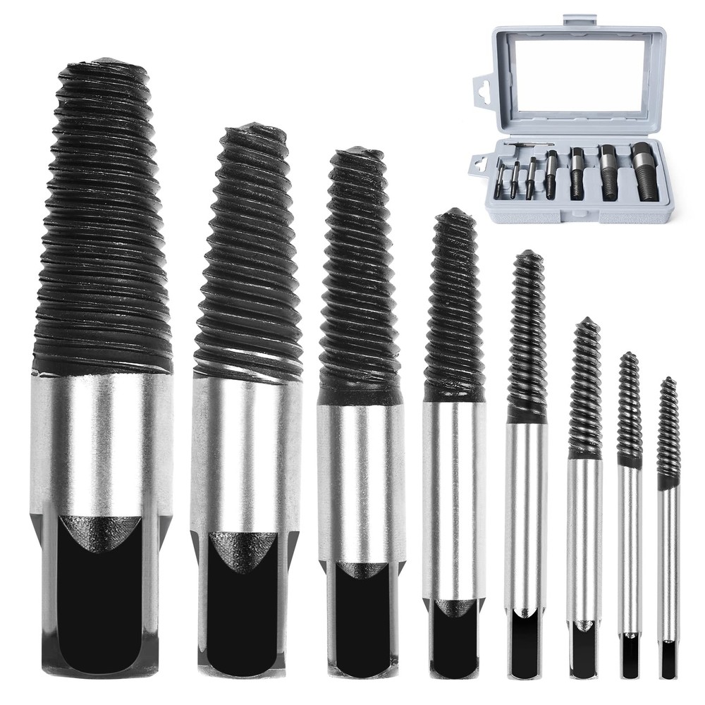 Broken Water Pipe Extractor 8pcs, Broken Water Pipe Screw Extractor for Remov...