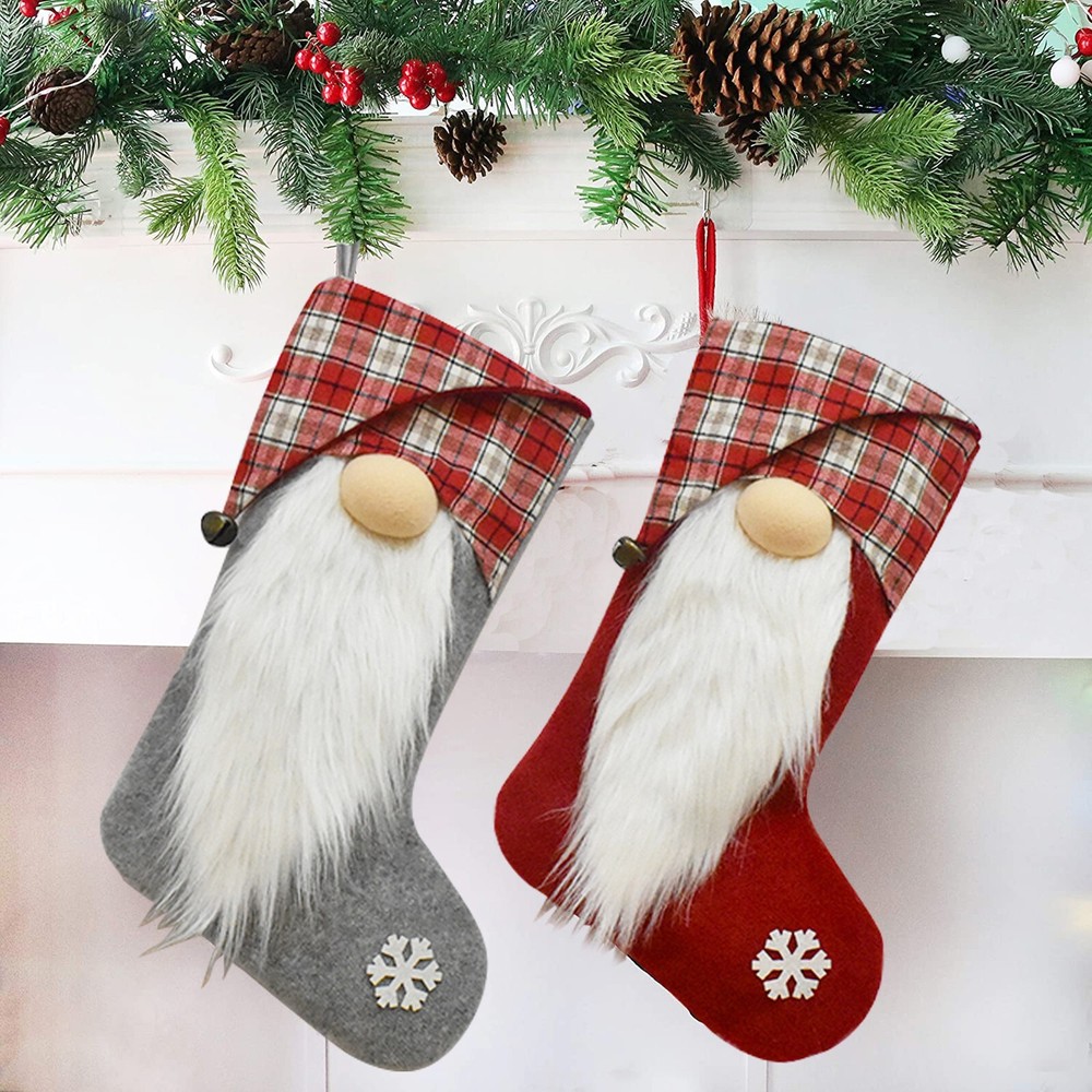 Christmas Decorations Embroidered Socks Gift Bags Christmas Decoration Pendants