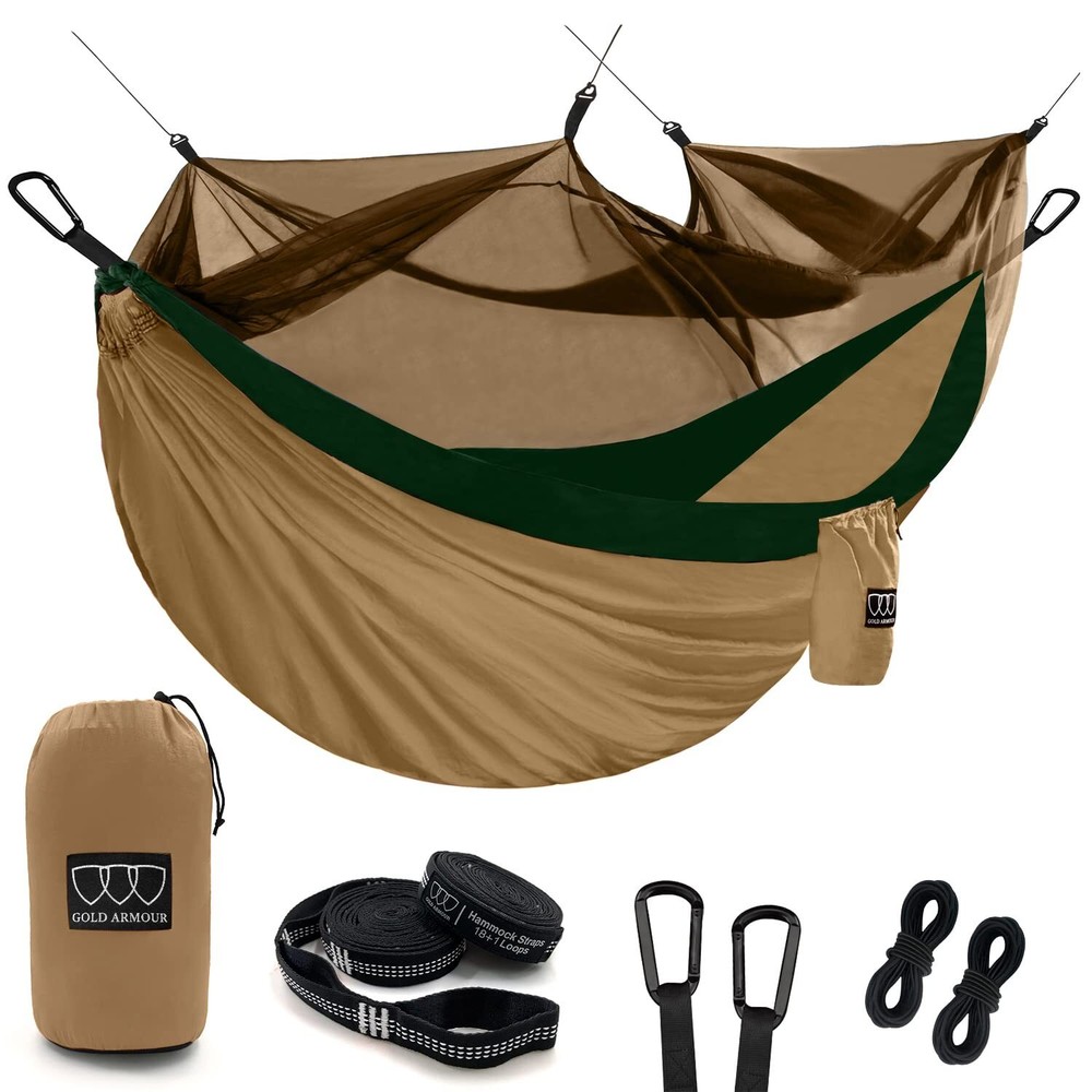 Camping Hammock - Camping Essentials, Double Hammock with Bug Net, Camping Ge...
