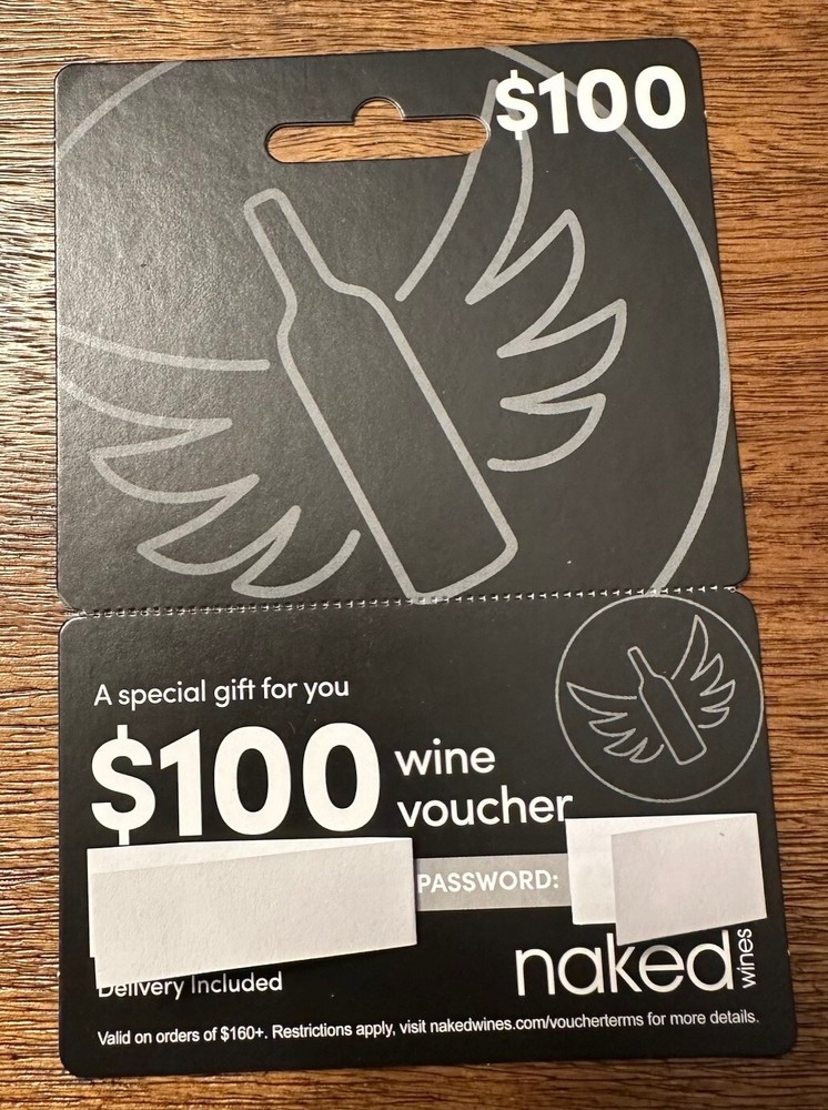 $100 Naked Wines Gift Card Voucher - Redeem at nakedwines.com-image