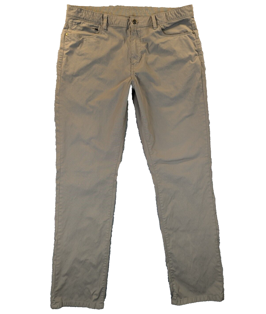Weatherproof Pants 36x32 Men's Khaki Chinos Beige Elastic Waist Outdoor Cotton