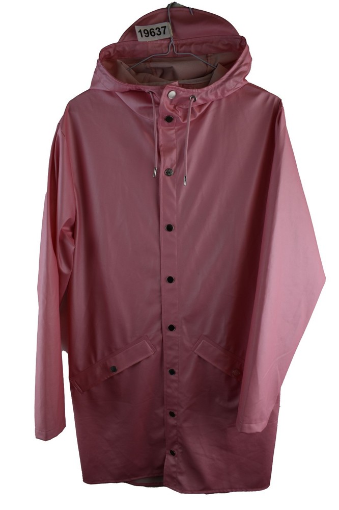 RAINS Pink Rain Coat size XS Womens Pu Casual Outdoors Outerwear Walking