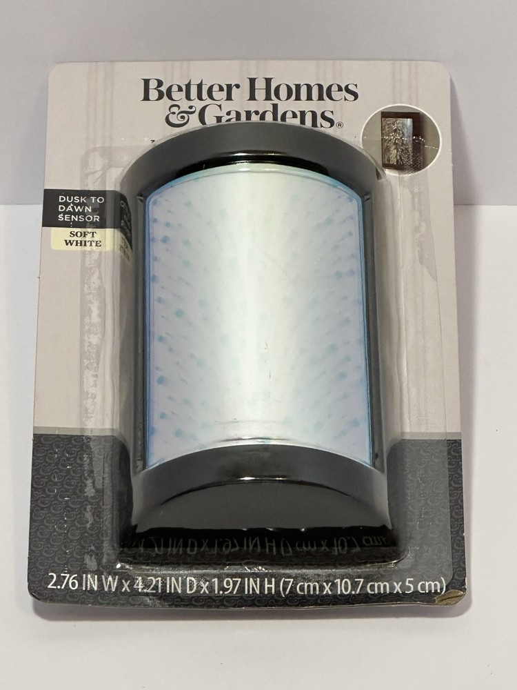 LED Night Light Better Homes and Gardens 3-D Firework Design Dusk To Dawn Sensor