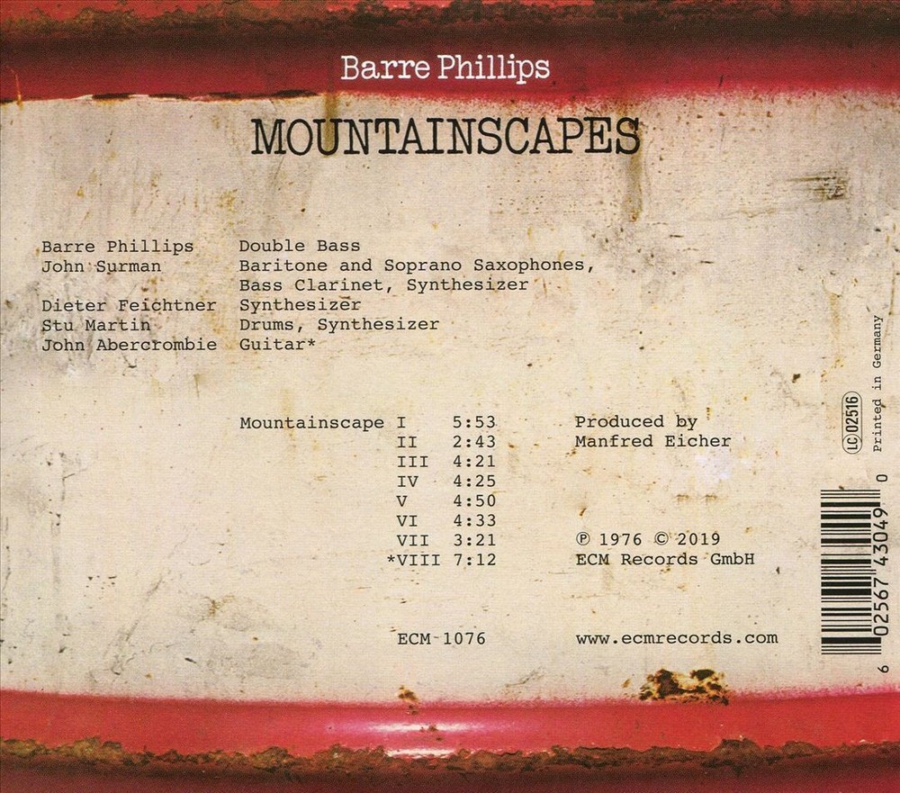 BARRE PHILLIPS MOUNTAINSCAPES NEW CD