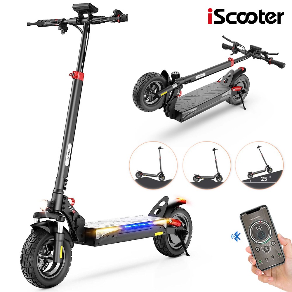 iScooter iX3 Electric Scooter Folding 10'' Off-Road Tire 800W 40Km 3 Speeds 10Ah