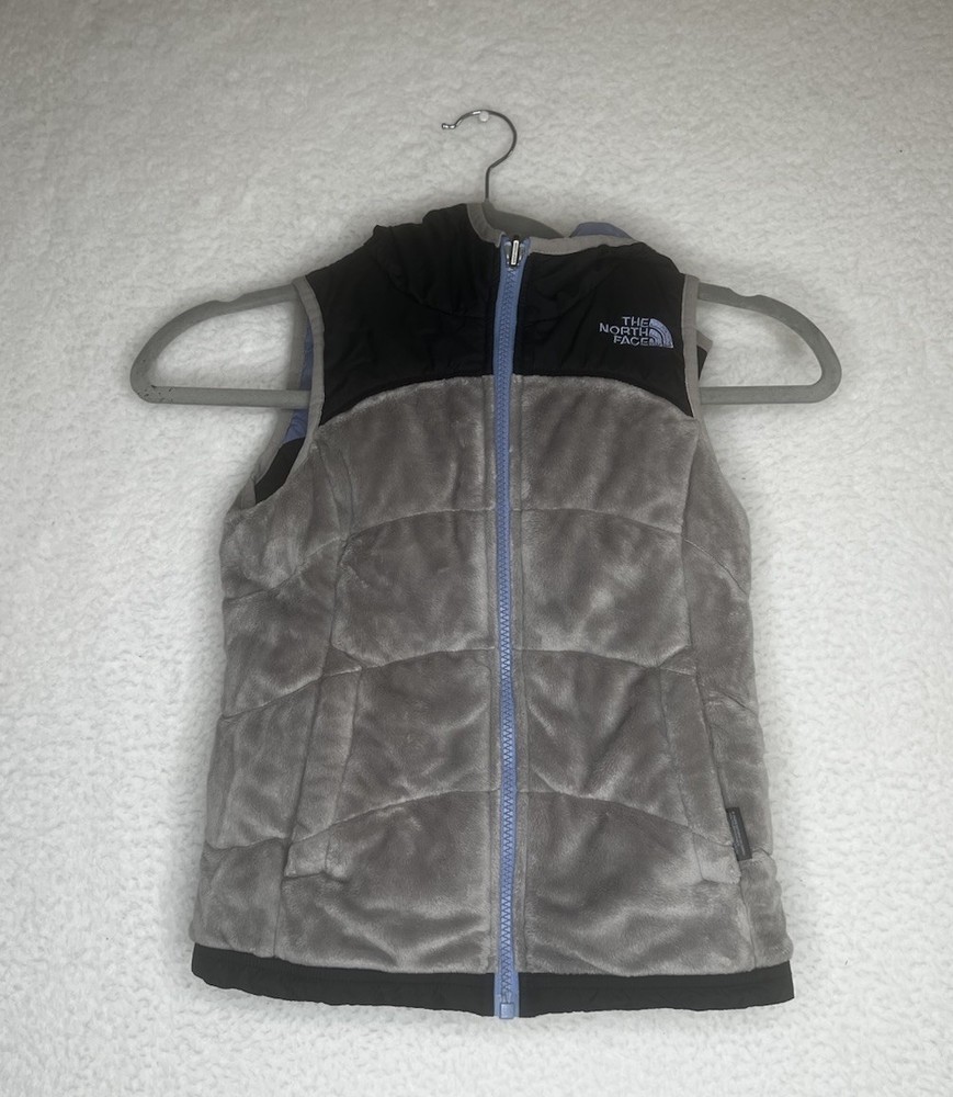 North Face Girls XS Reversible Hooded Vest for Outdoor Play  