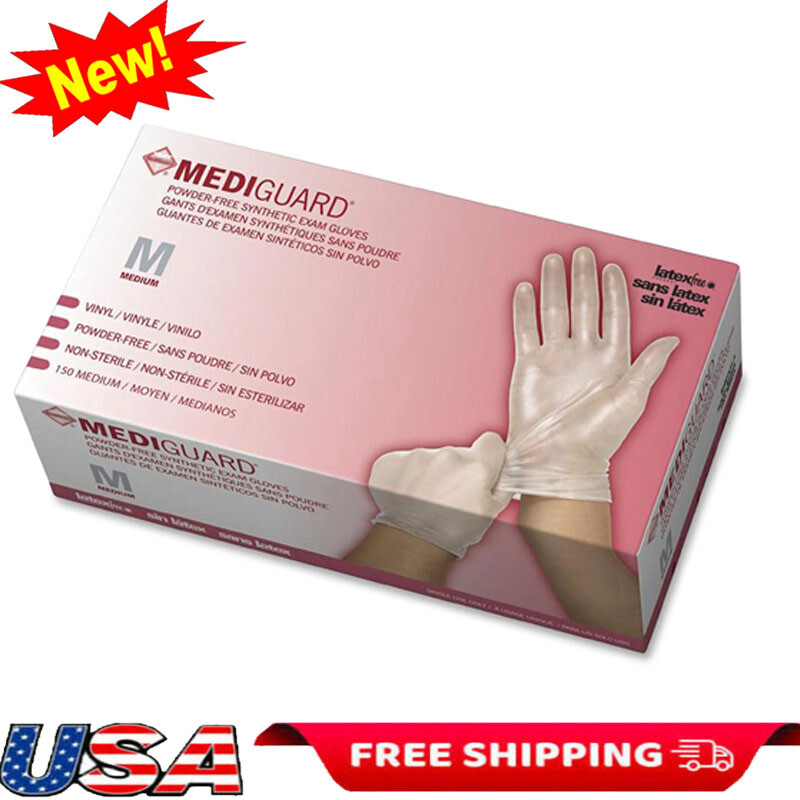 Disposable Vinyl Non-sterile Exam Gloves Latex-free 150 Pc Laboratories Hospital