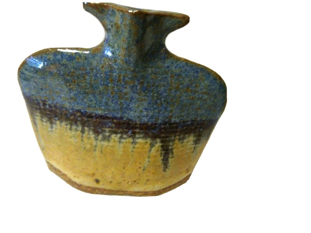 North Carolina Pottery Birthday Candle Holder-Signed-1986-EUC