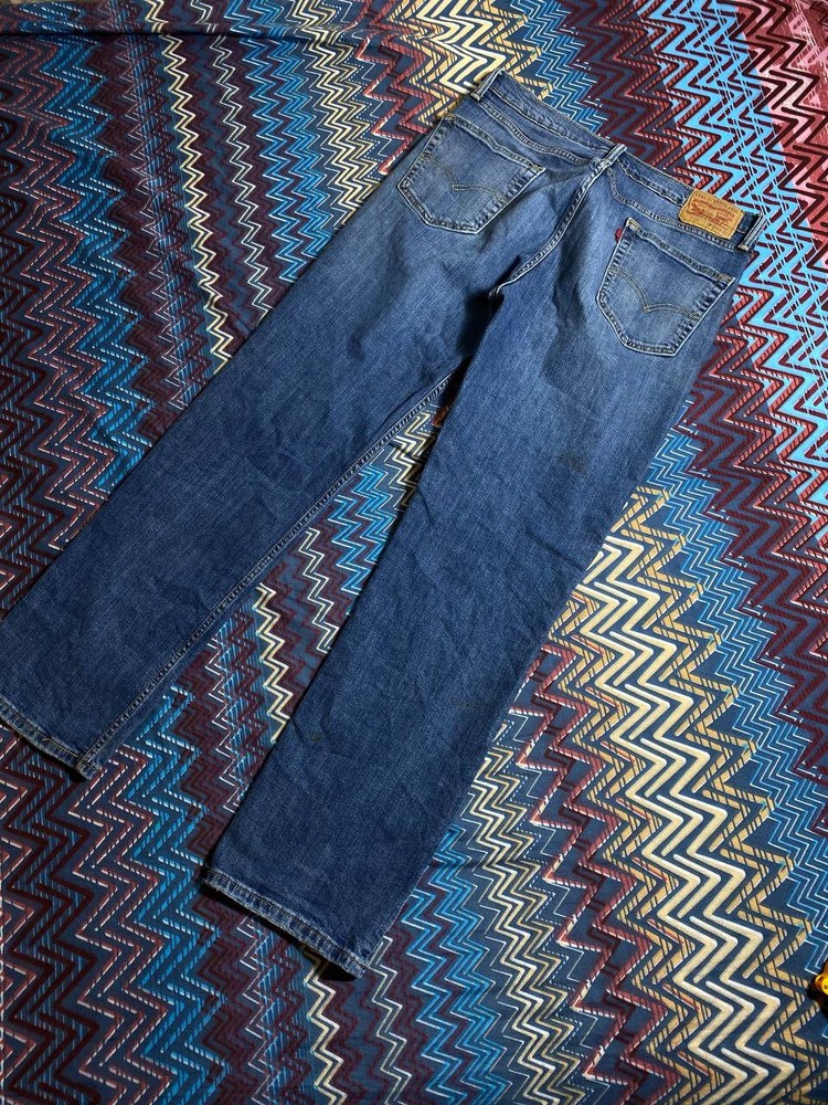 Levi's 514 Jeans Mens 34x32 Slim Fit Straight Wash Blue Denim