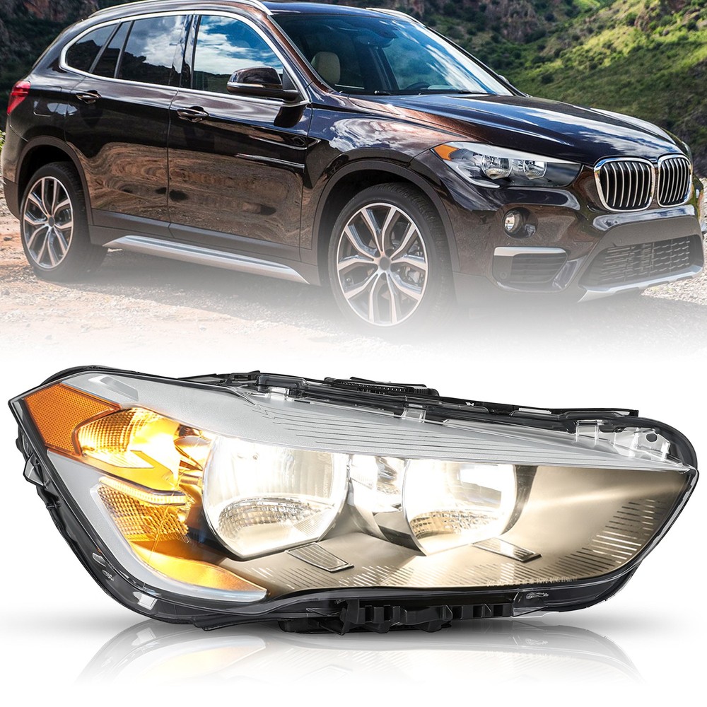 Halogen Headlight For 2016-2022 BMW X1 Headlamp Passenger Right Side