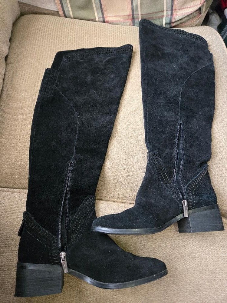 Vince Camuto Karinda Womens Over The Knee Boots Black Suede size 8 medium