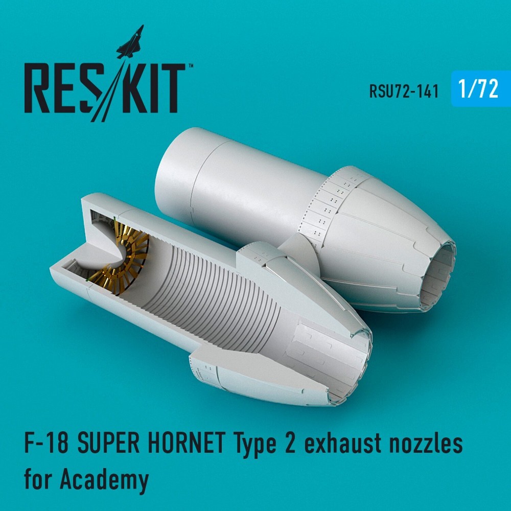 ResKit RSU72-0141 1:72 F/A-18 Super Hornet Type 2 Nozzles for Academy Model Kit