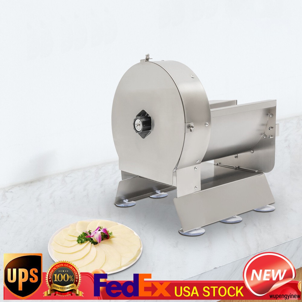 110V Commercial Potato Fruit Vegetable Slicer Cutter Machine  