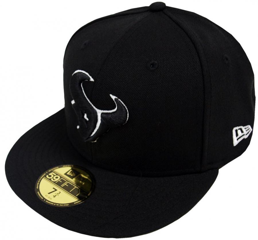 New Era Houston Texans Black White 59Fifty Fitted Cap Limited Edition