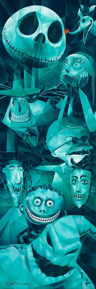 Nightmare Disney Art Matousek Signed Limited Edition 30 Print Faces of Halloween