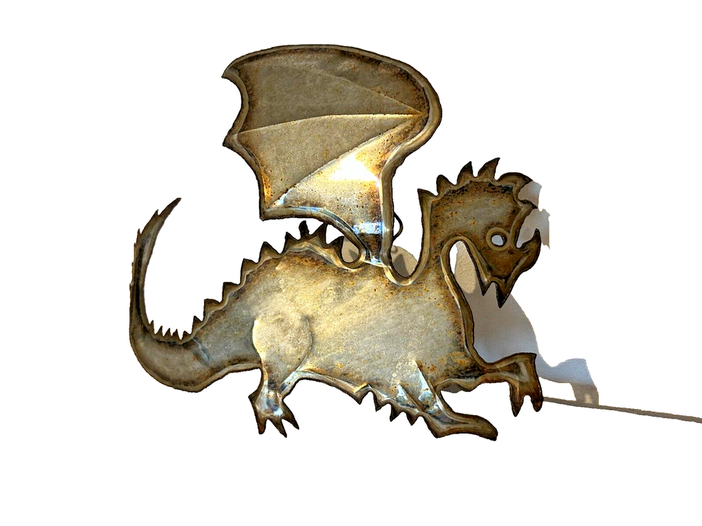 Handmade Original Art - Metal Dragon Wall Hanging