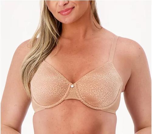 Breezies Feather Light Jacquard Underwire Bra (Warm Sand, 38DDD) A475755
