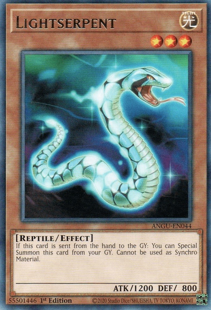 Lightserpent ANGU-EN044 1st Edition Rare Lightly Played TCG Card