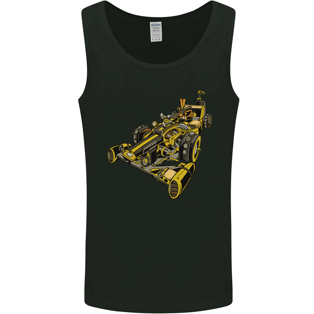 Steampunk Racing Car Mens Vest Tank Top