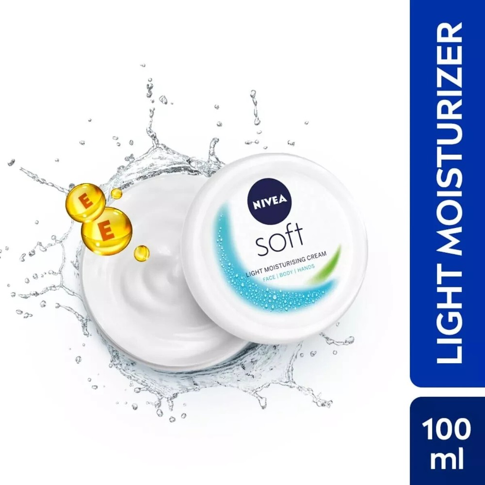 NIVEA Soft Light Moisturizer For Face, Hand & Body 100ml