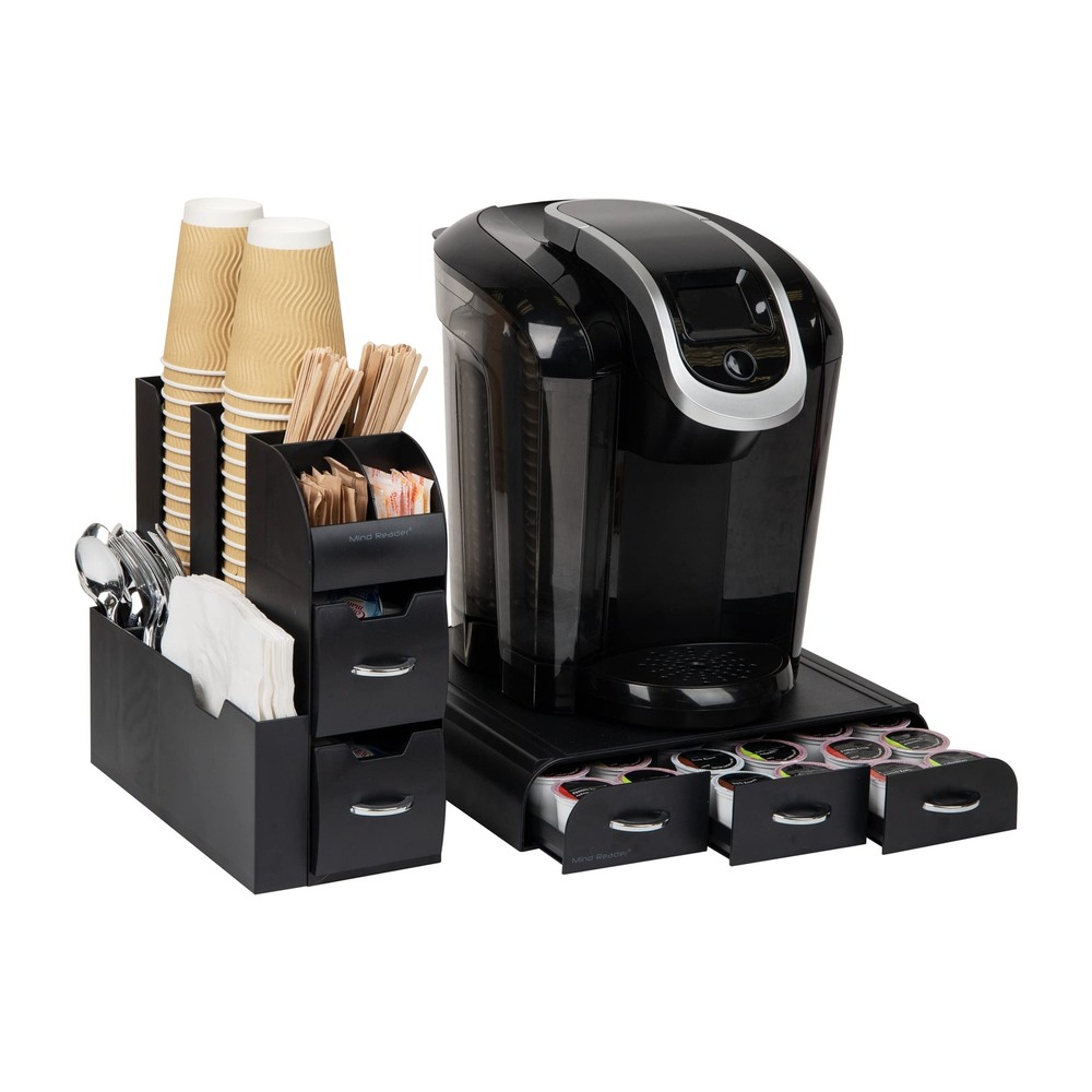 Single Serve Coffee Pod Drawer and Cup Condiment Set 2-Piece 36 Pod Capacity