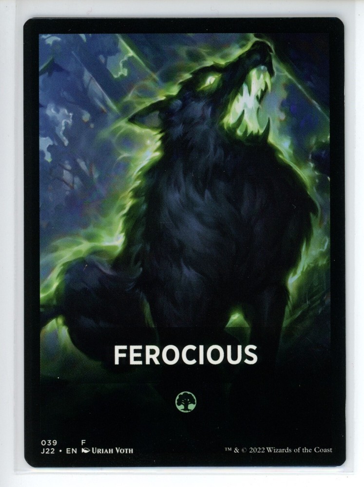 FEROCIOUS THEME CARD Jumpstart 2022 #39 J22(NM+)(MTG)