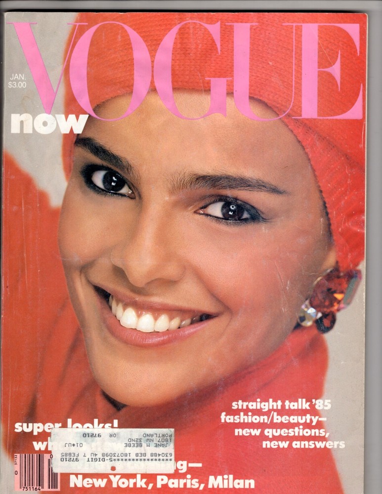 Vintage Vogue Magazine January 1985 Mario Cuomo Gia Carangi 80's Fashion