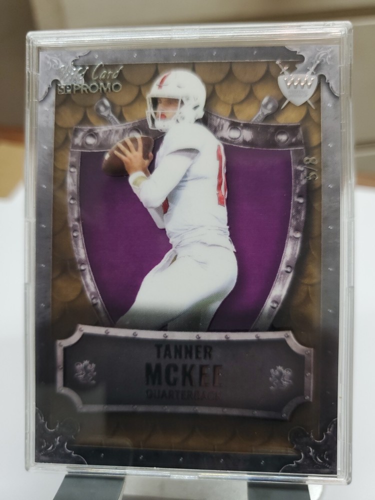 2023 Wild Card Weekend Warriors Tanner McKee - Purple 5/8