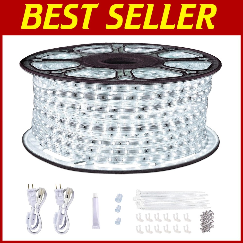 LED Rope Lights 150ft - Customizable Waterproof Dimmable Strip Lighting, 6500K