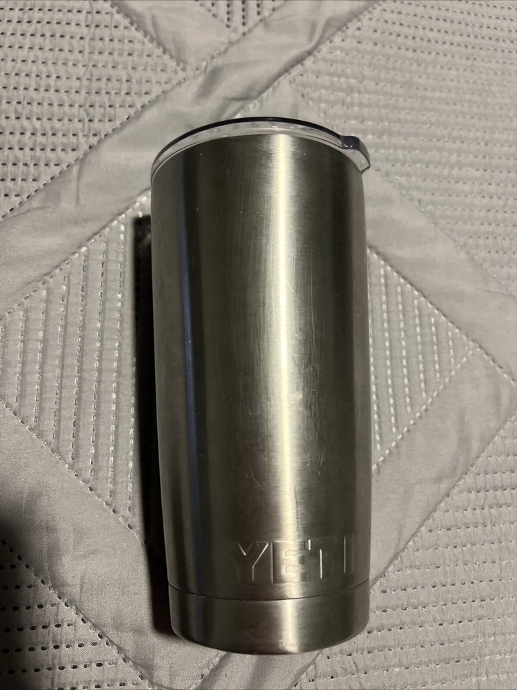 20oz YETI Rambler With Straw Lid (no straw included) Silver