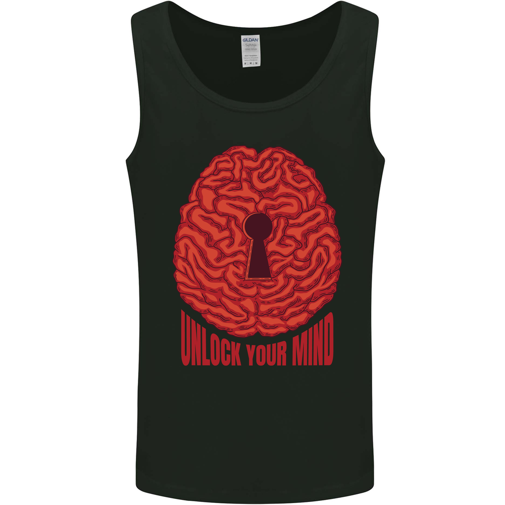 Unlock Your Mind Intelligence Psychology Mens Vest Tank Top