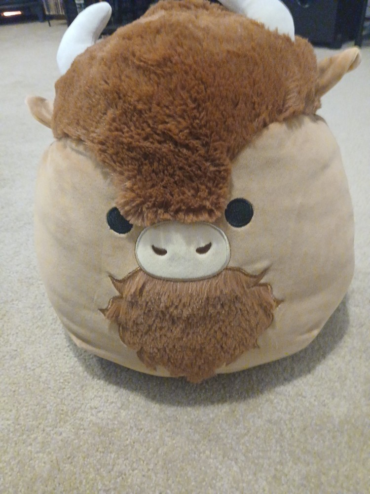 Kellytoy Squishmallow Dunkie Highland Cow Stuffed Animal Toy (SQK2507) Used