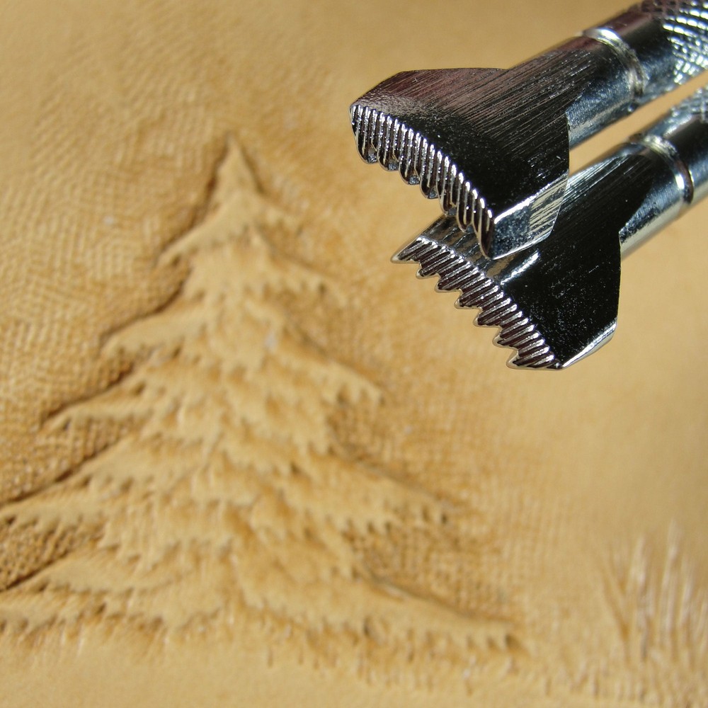 Japan Select - Pine Tree Figure Carving Stamps (2-Piece Set, Leather Tools)