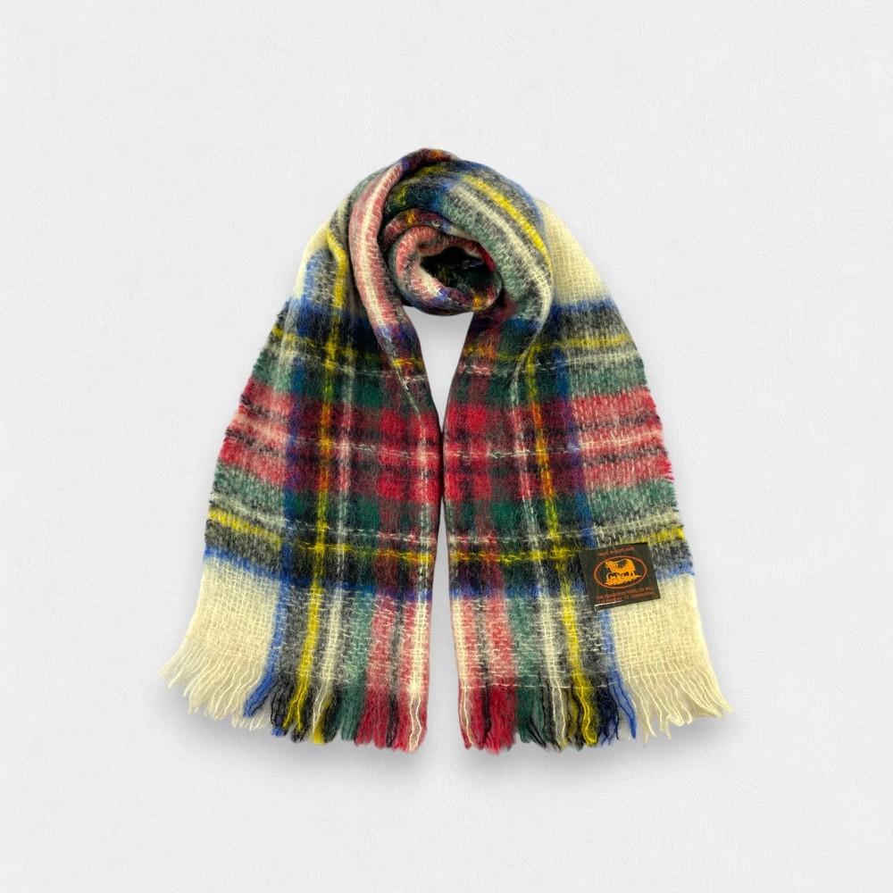 Vintage The Edinburgh Scarf Muffler Neck Wrap Scarf Wool Mohair Unisex Scarves