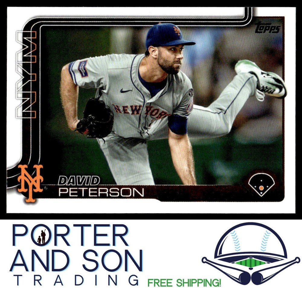 David Peterson 2025 Topps Series 1 #131 New York Mets Baseball Card