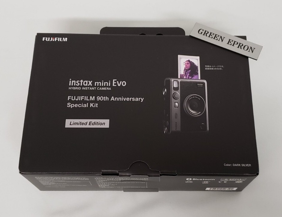 Unopened Fujifilm Instax Mini Evo 90th Anniversary Dark Silver Limited Edition Bundle