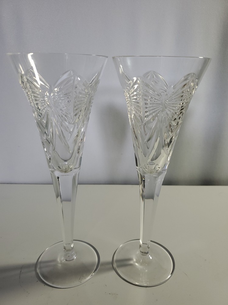 Vintage Waterford Crystal Millennium Champagne Flutes Excellent Condition  
