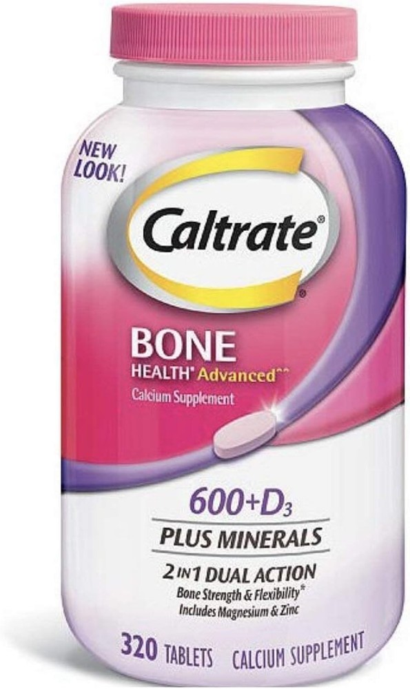 Caltrate Bone Health Advanced 600+D3 Plus Minerals Calcium Supplement 320 Tablet