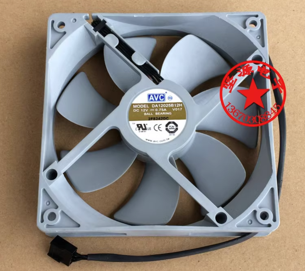 1pc  for AVC 12CM DA12025B12H 12V 0.75A 4-pin PWM dual ball-blow fan chassis
