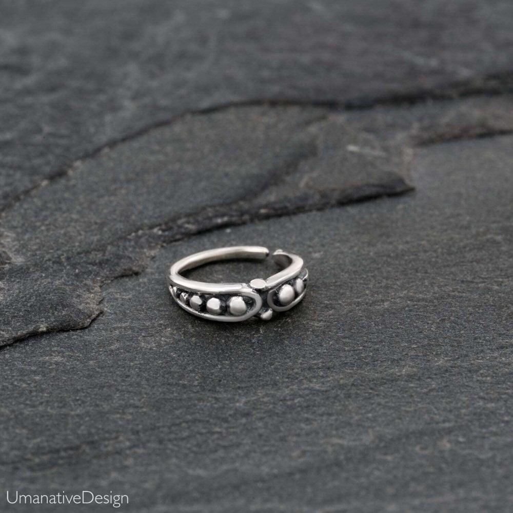 Silver Leaf Cartilage Clicker Earrings 18g Helix Hoop Nose Ring Jewelry for Her