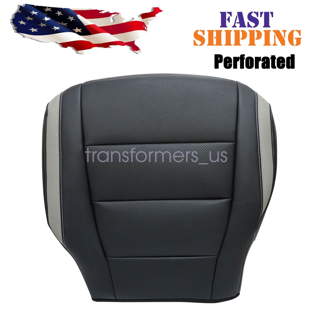 2017-2020 Ford F150 Raptor Driver Side Bottom Black Perforated Leather Seat Cover
