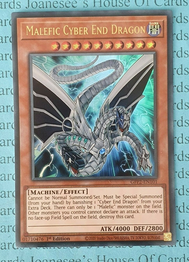 Malefic Cyber End Dragon GFP2-EN101 Ultra Rare 1st Ed YuGiOh Card Mint-image